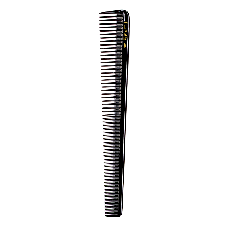 302 - Pegasus Hard Rubber Sloped Tapered Barber Comb
