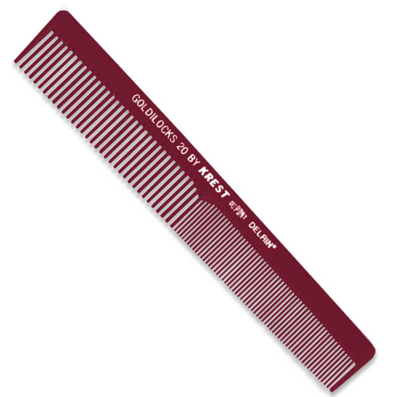 Krest Goldilocks G20 7-inch flat back finger wave comb