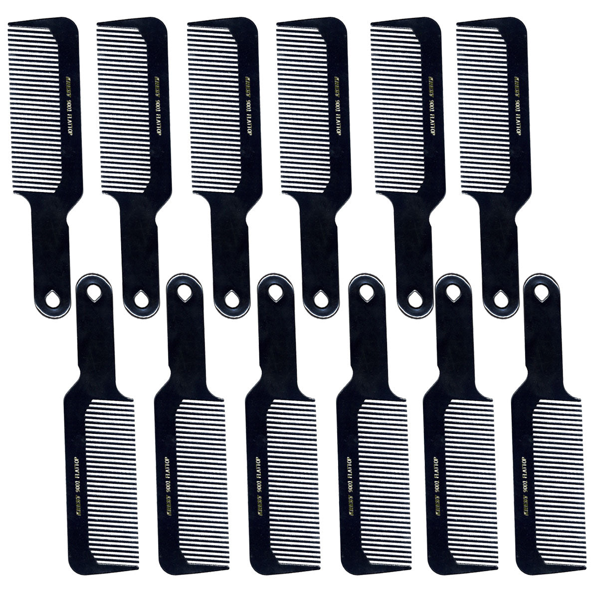 Krest No. 9001 Flattop Hair Cutting Comb 8¾" | Nitrile Rubber Barber Comb