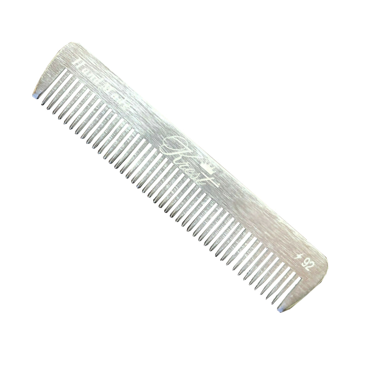 Krest No. 92 Aluminum Pocket Comb | Handmade Metal Comb for Barbers