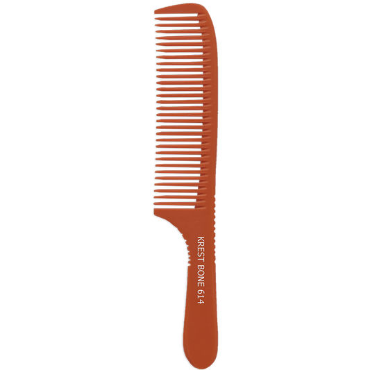 8 1/4" RIDGED ROUNDED HANDLE LARGE COARSE TEETH COMB- NO. 614