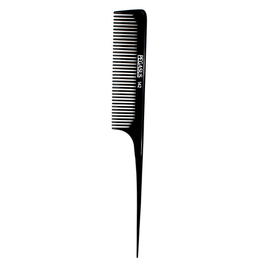 142 - Pegasus Hard Rubber Rat Tail with Coarse Teeth Comb
