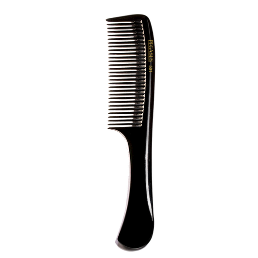 501 - Pegasus Hard Rubber Coarse Teeth shampoo/color rake handle