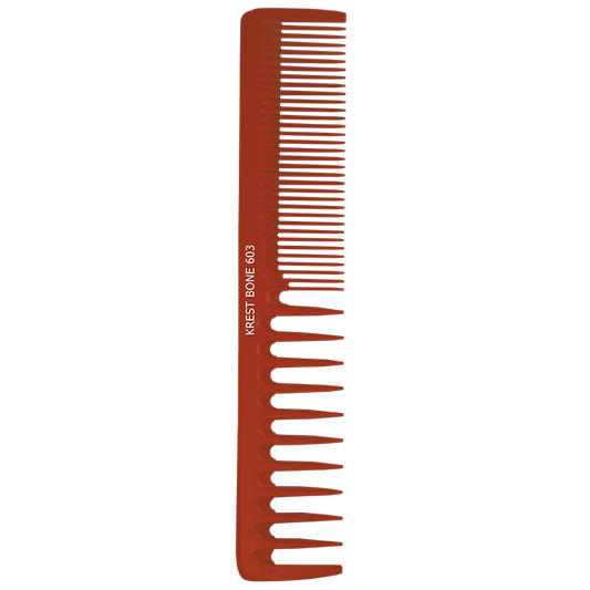 7 1/4" SPACE TEETH FINGER WAVING COMB- NO. 603