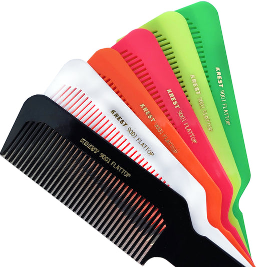 Krest No. 9001 Flattop Hair Cutting Comb 8¾" | Nitrile Rubber Barber Comb